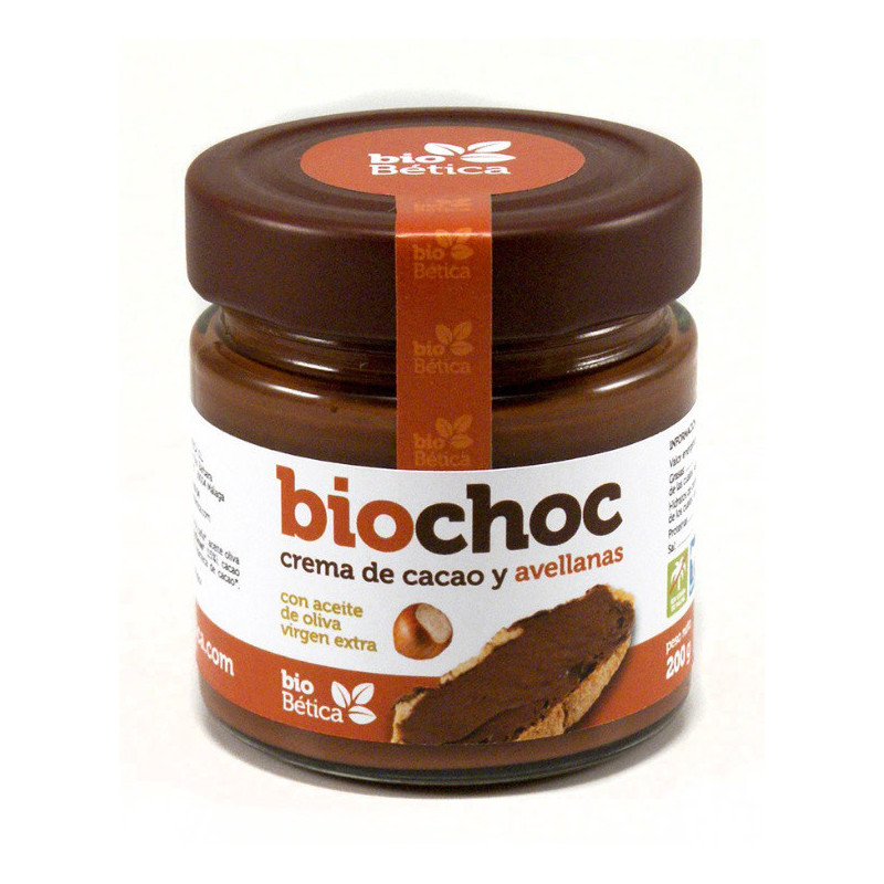 Biochoc crema de cacao avellana bio 200gr cristal