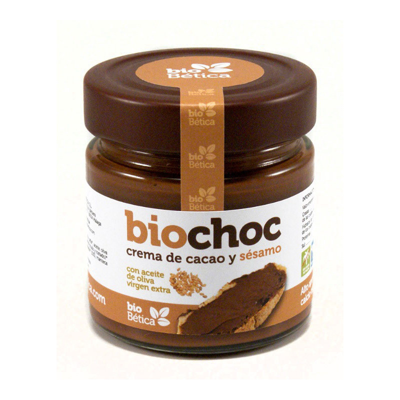 Biochoc crema de cacao sésamo bio 200gr cristal