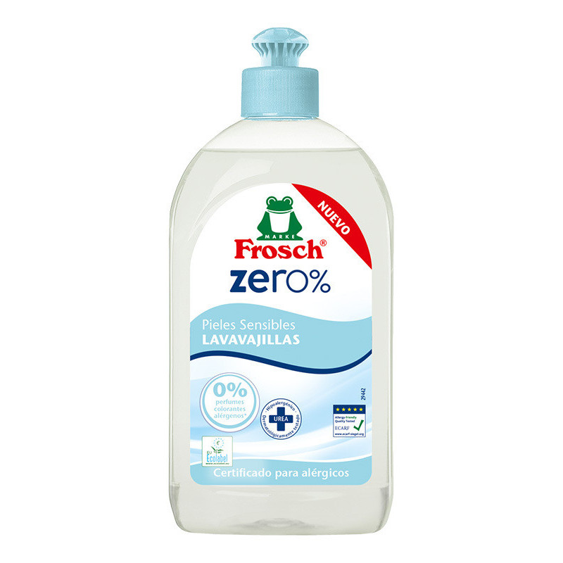 Lavavajillas pieles sensibles frosch zero 500ml