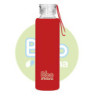 Botella bbo roja borosilicato con silicona 550 ml. irisana