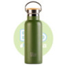 Botella bbo termo con tapon bambu 500ml verde