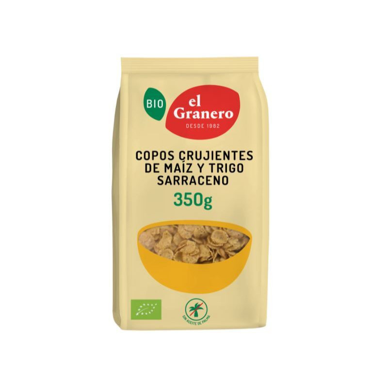 Copos crujientes de maiz y trigo sarraceno bio 350 g