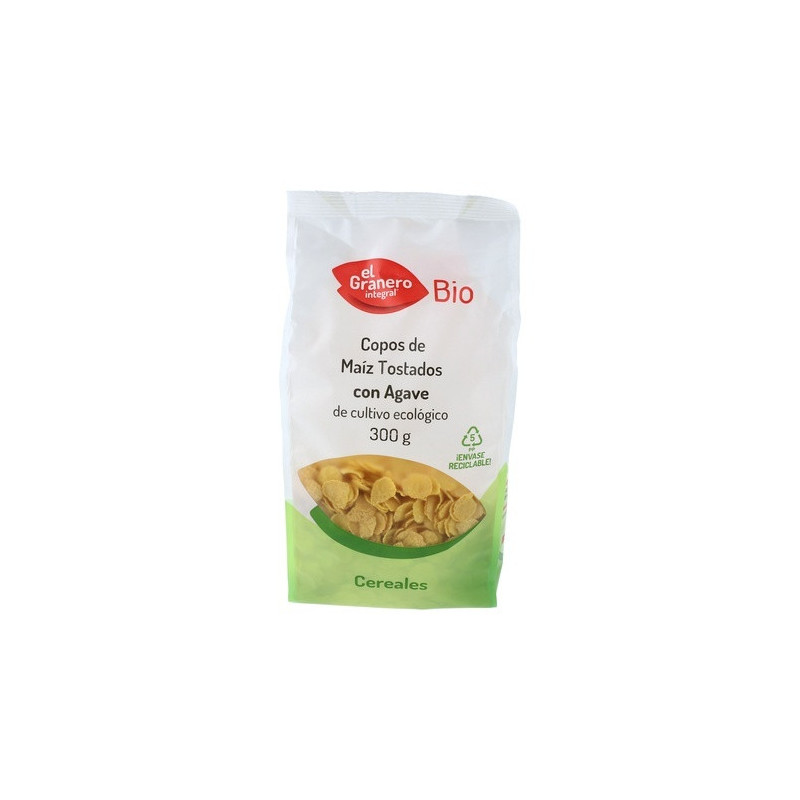 Copos de maiz tostado con agave bio 300 g