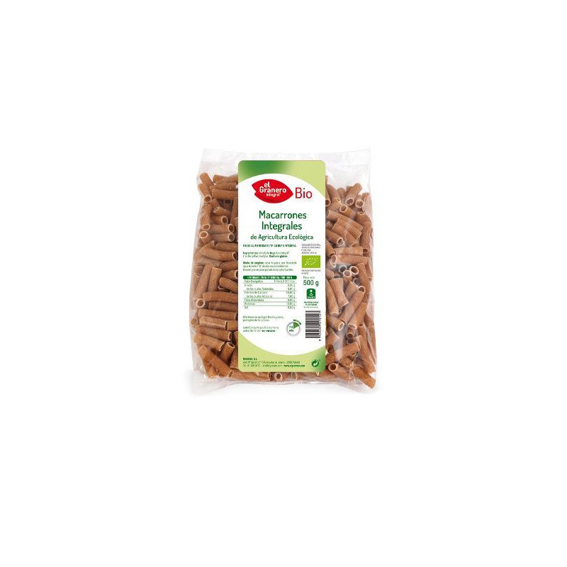 Macarrones integrales bio 500 g