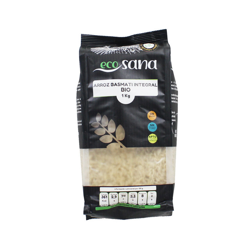 Arroz basmati integral bio 1kg ecosana