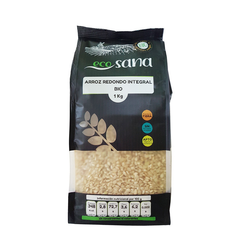 Arroz redondo integral bio 1kg ecosana