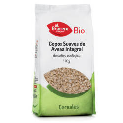 Copos suaves de avena integral bio 1 kg