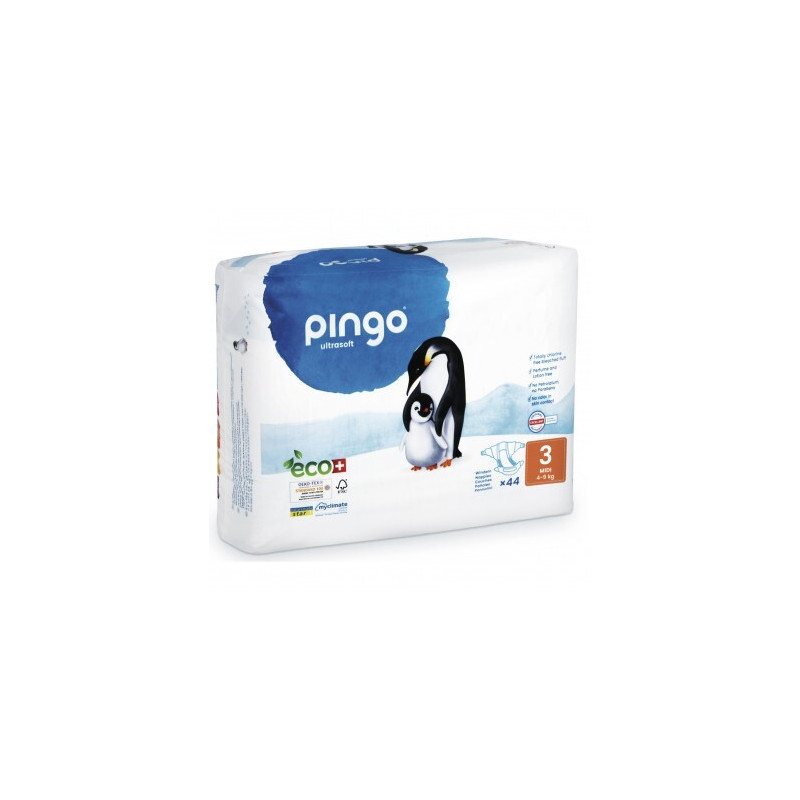 Pañales ecológicos pingo talla 3 mini (44und)