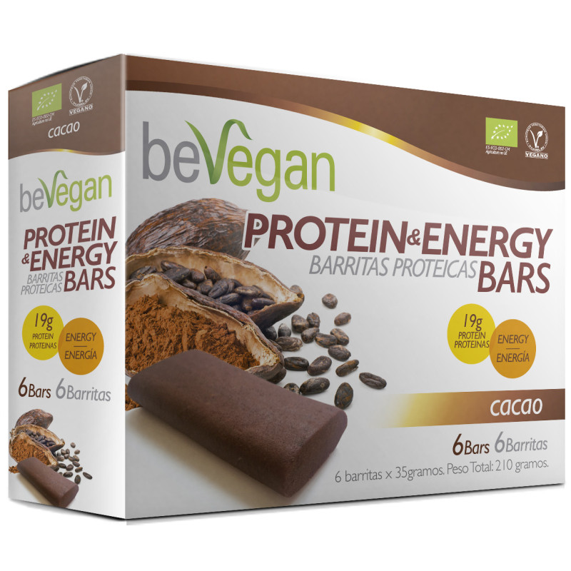 Bevegan barritas bio cacao protein energy(6x36 gr)