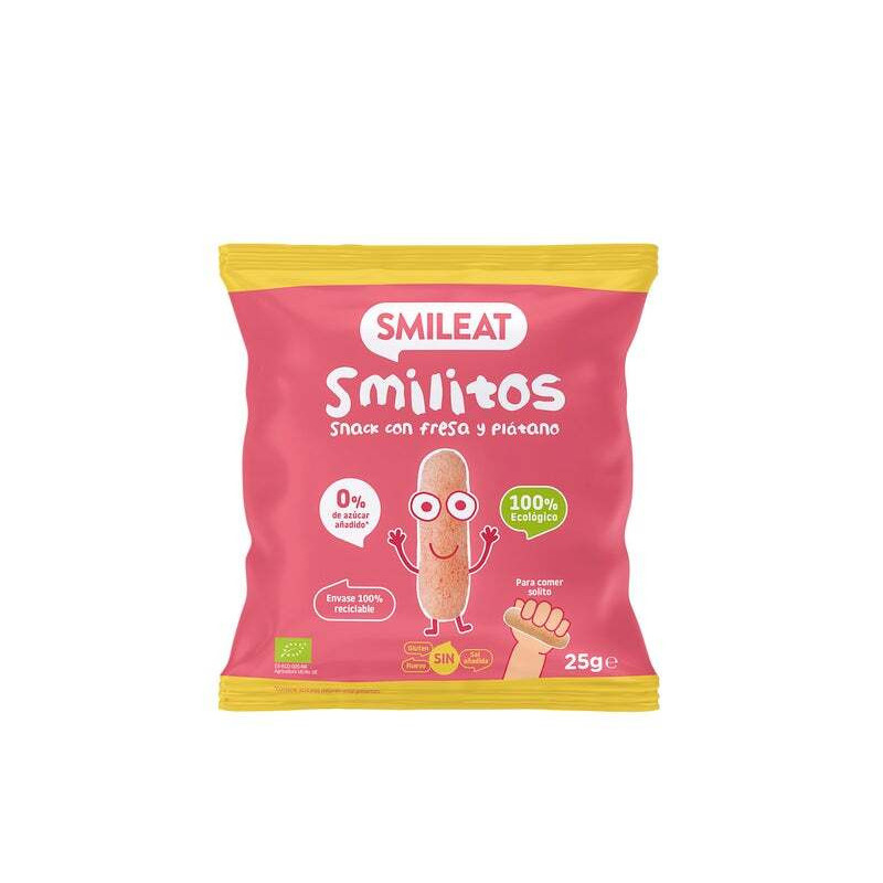 Smilitos snacks de fresa y platano eco 25gr