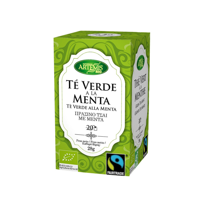 Té verde menta infusión fairtrade eco 28g