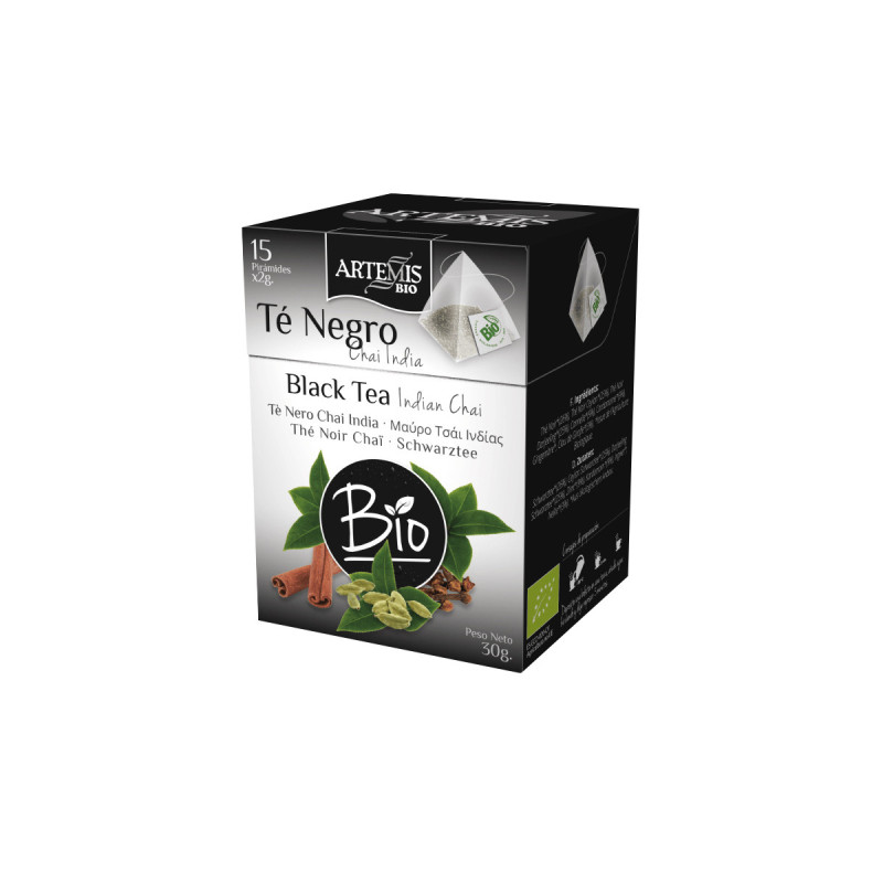 Pirámide infusión té negro chai india eco 30g