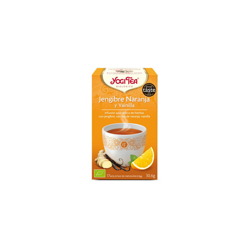 Yogi tea jengibre naranja vainilla bio 17 bolsitas