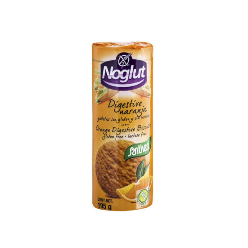 Noglut galleta digestive naranja 195 g