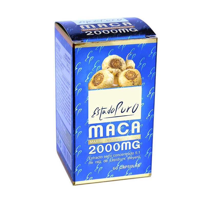 Maca 2000 mg 60 cápsulas estado puro