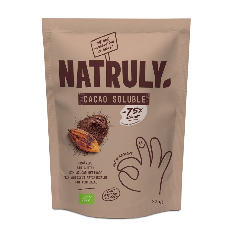 Cacao soluble en polvo  bio 225 gr