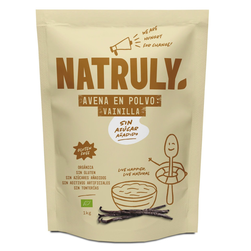 Avena en polvo natural vainilla 1 kg